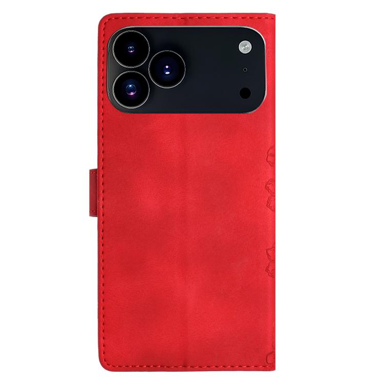 Cherry Blossom Butterfly Skin Feel Embossed PU Phone Case