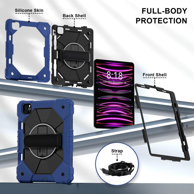 Contrast Color Robot Silicone Hybrid PC Tablet Case