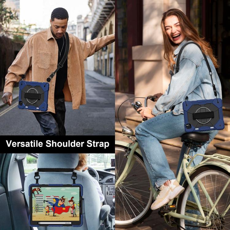 Contrast Color Robot Silicone Hybrid PC Tablet Case