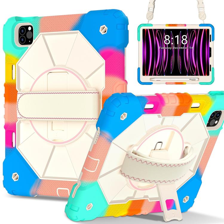 Contrast Color Robot Silicone Hybrid PC Tablet Case