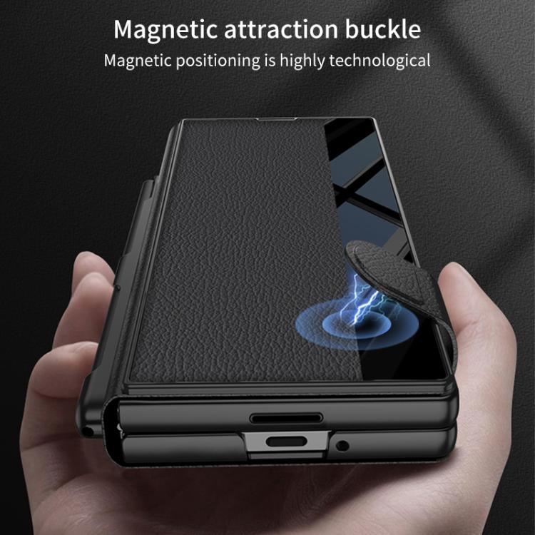 GKK Integrated Full Coverage Flip Phone Case with Pen Slot, Not Included Pen