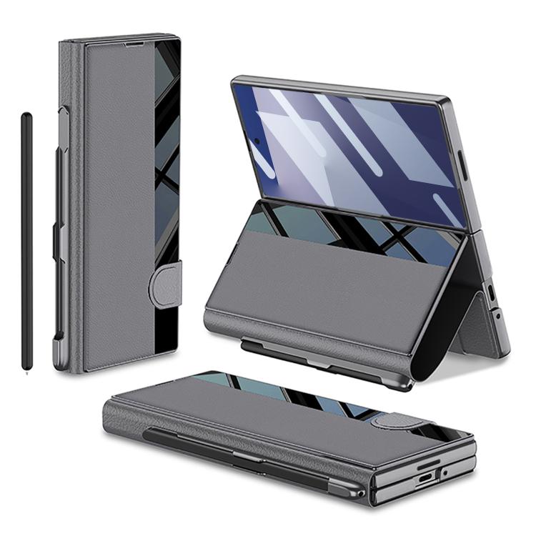 GKK Integrated Full Coverage Flip Phone Case with Pen Slot, Not Included Pen