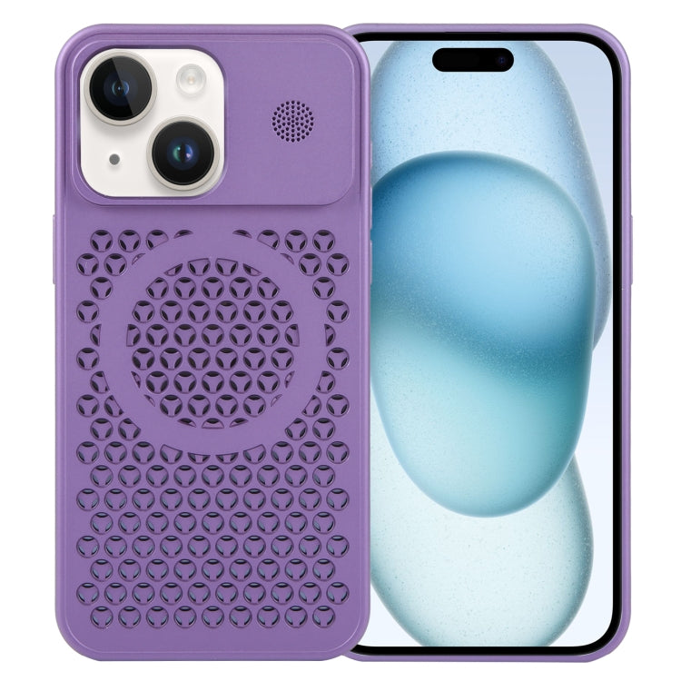Pure Color Honeycomb Aromatherapy MagSafe Phone Case, For iPhone 15 Pro Max, For iPhone 15 Pro, For iPhone 15 Plus, For iPhone 15
