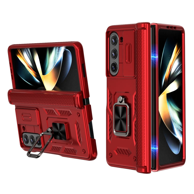 Sliding Window Hinge Phone Case with Ring Stand