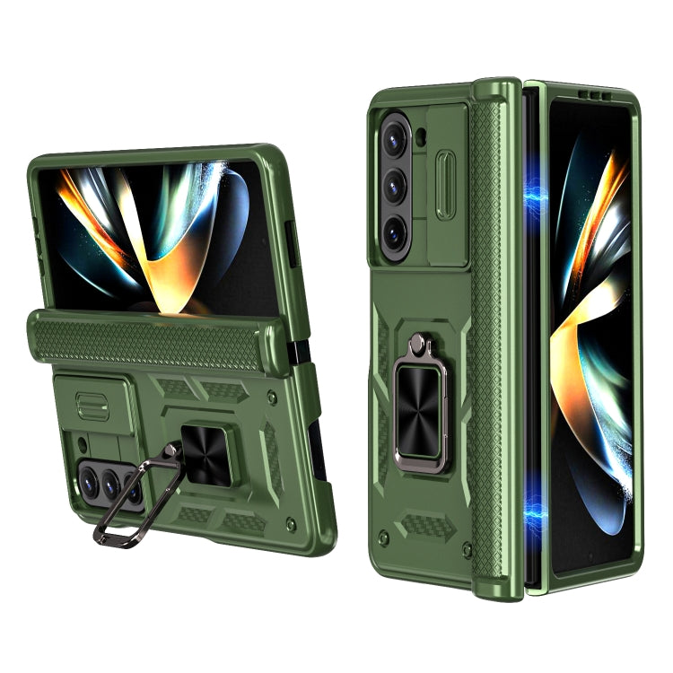 Sliding Window Hinge Phone Case with Ring Stand