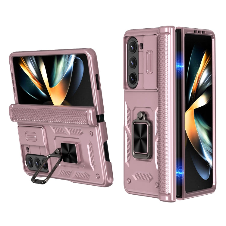 Sliding Window Hinge Phone Case with Ring Stand
