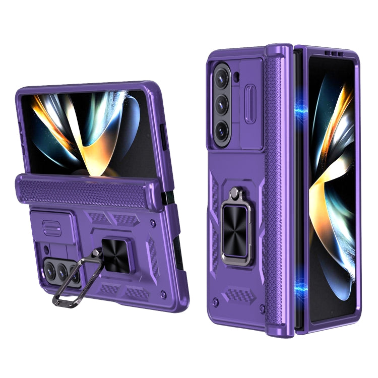 Sliding Window Hinge Phone Case with Ring Stand
