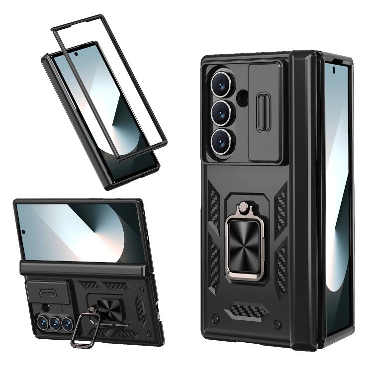 Sliding Window Hinge Phone Case with Ring Stand