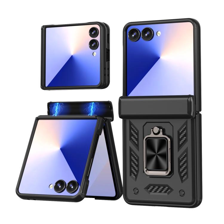 Sliding Window Hinge Phone Case with Ring Stand