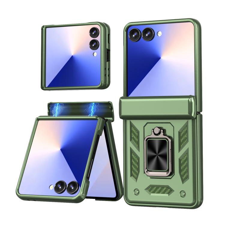 Sliding Window Hinge Phone Case with Ring Stand