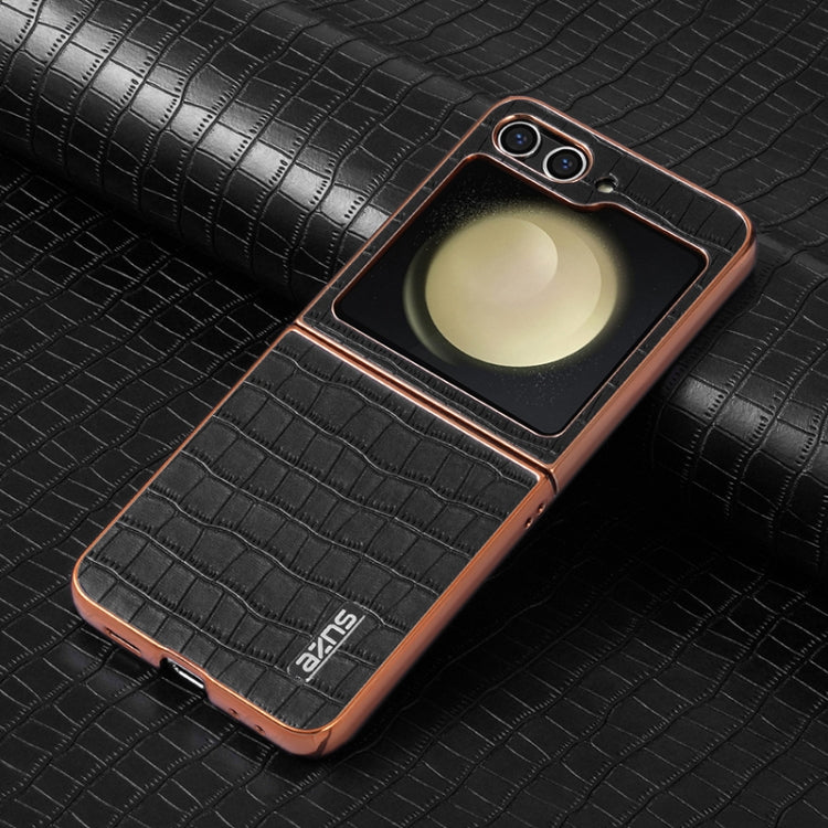 AZNS Electroplated Frame Crocodile Texture Full Coverage Phone Case