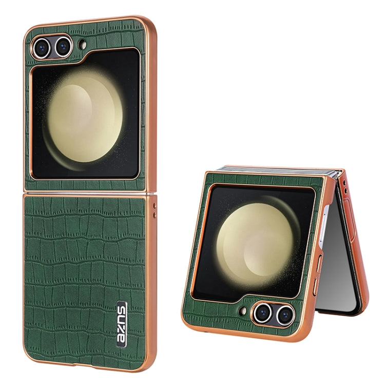 AZNS Electroplated Frame Crocodile Texture Full Coverage Phone Case
