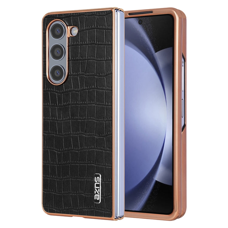 AZNS Electroplated Frame Crocodile Texture Full Coverage Phone Case