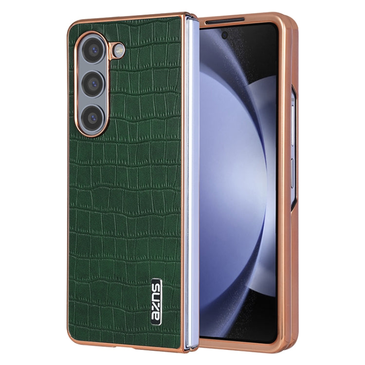 AZNS Electroplated Frame Crocodile Texture Full Coverage Phone Case