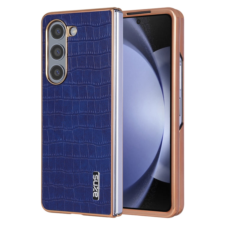 AZNS Electroplated Frame Crocodile Texture Full Coverage Phone Case