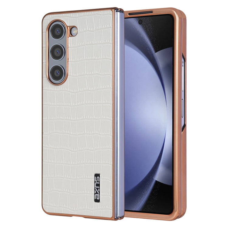 AZNS Electroplated Frame Crocodile Texture Full Coverage Phone Case