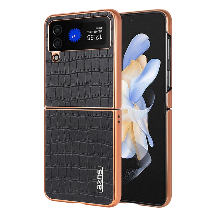 AZNS Electroplated Frame Crocodile Texture Full Coverage Phone Case
