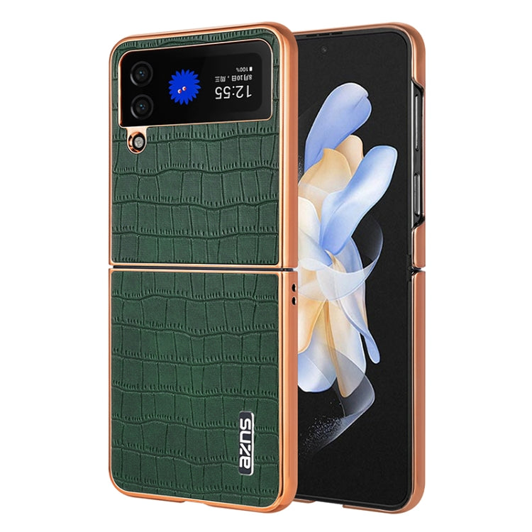 AZNS Electroplated Frame Crocodile Texture Full Coverage Phone Case