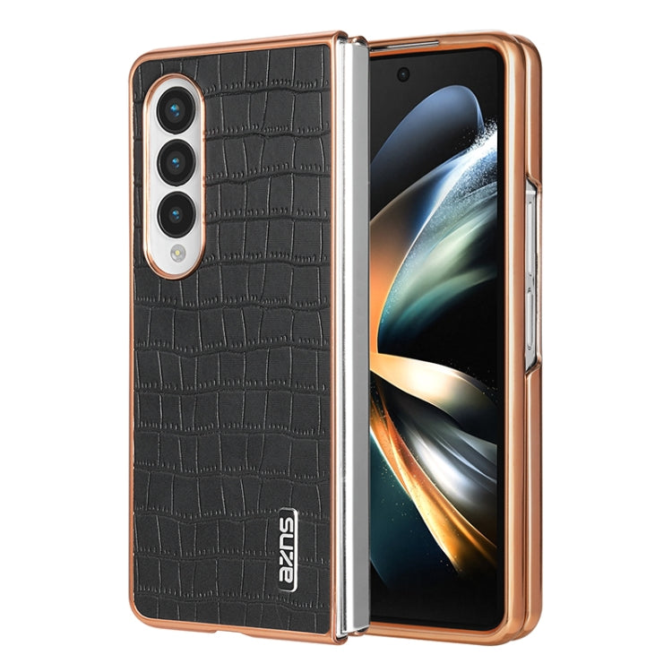 AZNS Electroplated Frame Crocodile Texture Full Coverage Phone Case