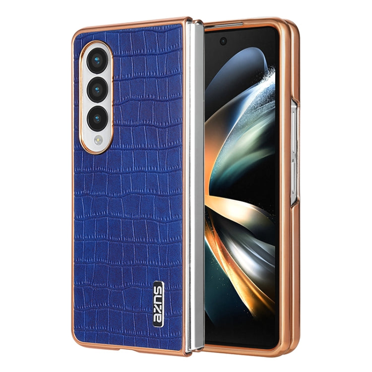 AZNS Electroplated Frame Crocodile Texture Full Coverage Phone Case