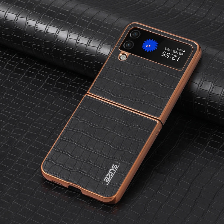 AZNS Electroplated Frame Crocodile Texture Full Coverage Phone Case