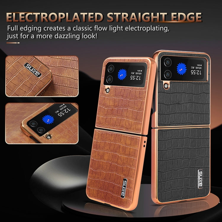 AZNS Electroplated Frame Crocodile Texture Full Coverage Phone Case