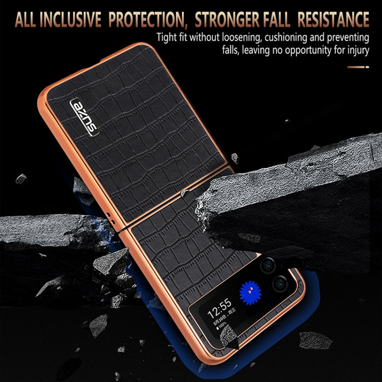 AZNS Electroplated Frame Crocodile Texture Full Coverage Phone Case