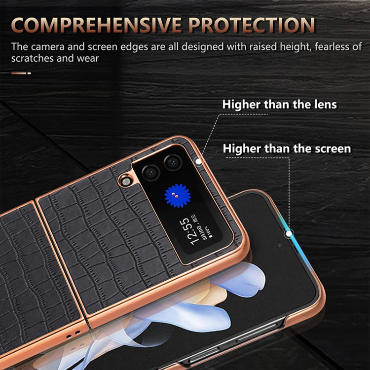 AZNS Electroplated Frame Crocodile Texture Full Coverage Phone Case