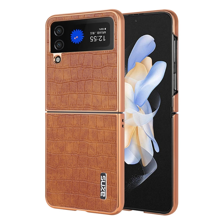 AZNS Electroplated Frame Crocodile Texture Full Coverage Phone Case