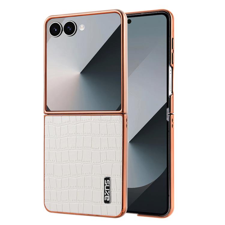 AZNS Electroplated Frame Crocodile Texture Full Coverage Phone Case