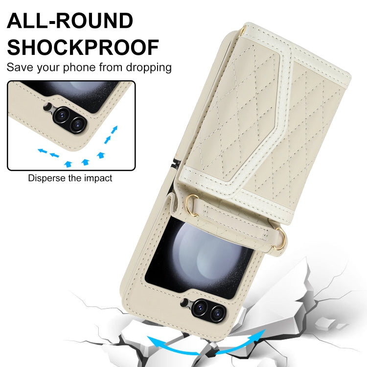 Splicing Rhombic Texture Phone Case with Long & Short Lanyard, Not Included Pen