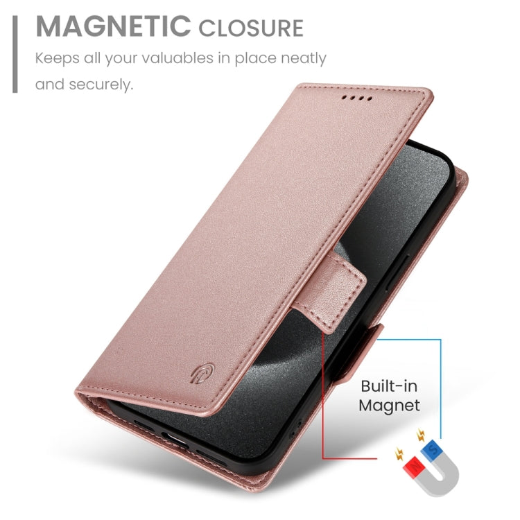 Side Buckle Magnetic Frosted Leather Phone Case, For iPhone 15 Pro Max, For iPhone 15 Pro, For iPhone 15 Plus