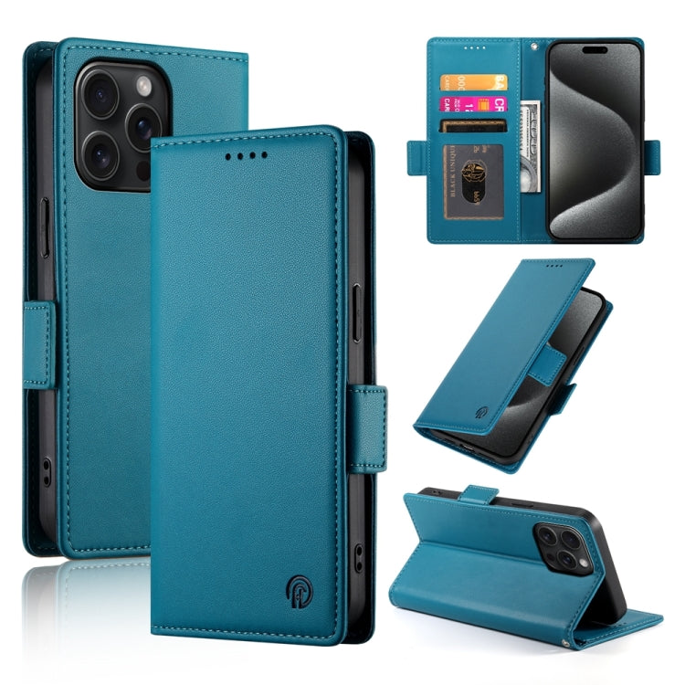 Side Buckle Magnetic Frosted Leather Phone Case, For iPhone 15 Pro Max, For iPhone 15 Pro, For iPhone 15 Plus