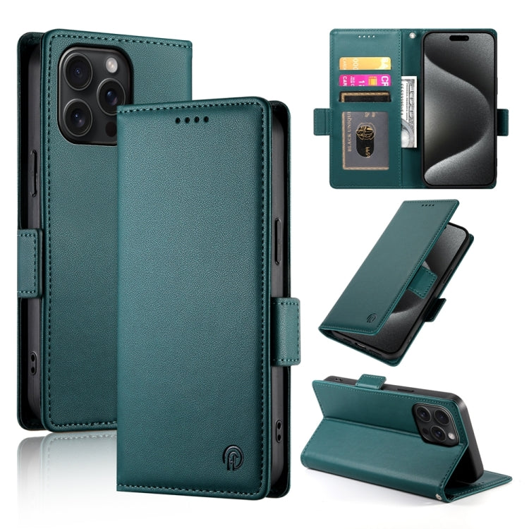 Side Buckle Magnetic Frosted Leather Phone Case, For iPhone 15 Pro Max, For iPhone 15 Pro, For iPhone 15 Plus