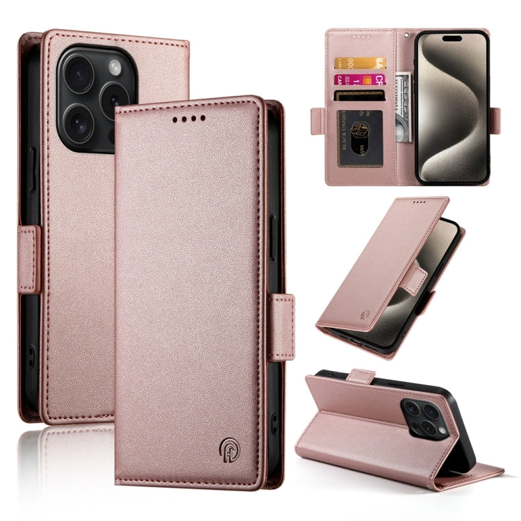Side Buckle Magnetic Frosted Leather Phone Case, For iPhone 15 Pro Max, For iPhone 15 Pro, For iPhone 15 Plus