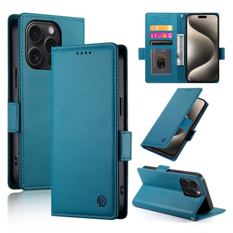 Side Buckle Magnetic Frosted Leather Phone Case, For iPhone 15 Pro Max, For iPhone 15 Pro, For iPhone 15 Plus