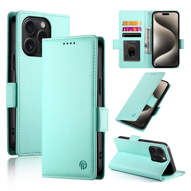 Side Buckle Magnetic Frosted Leather Phone Case, For iPhone 15 Pro Max, For iPhone 15 Pro, For iPhone 15 Plus