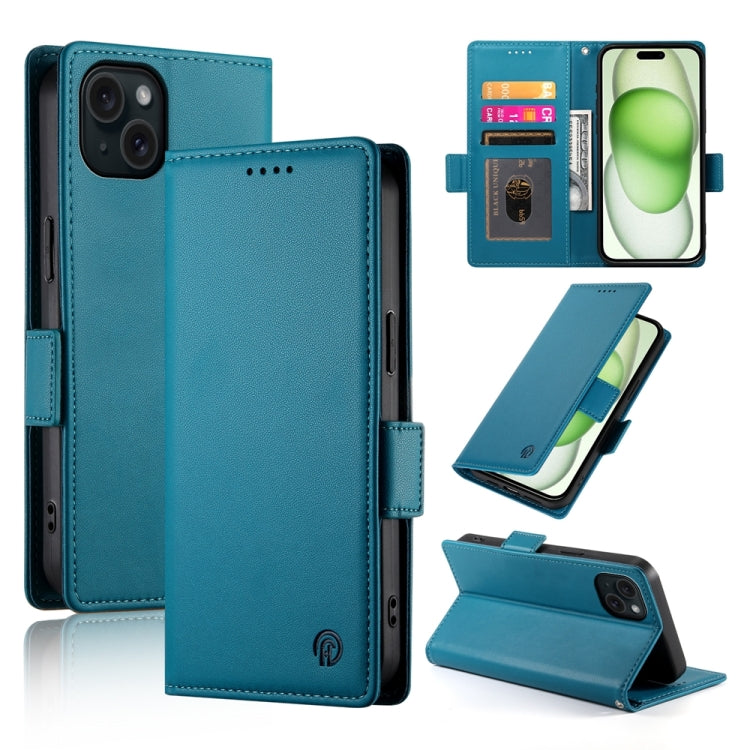 Side Buckle Magnetic Frosted Leather Phone Case, For iPhone 15 Pro Max, For iPhone 15 Pro, For iPhone 15 Plus