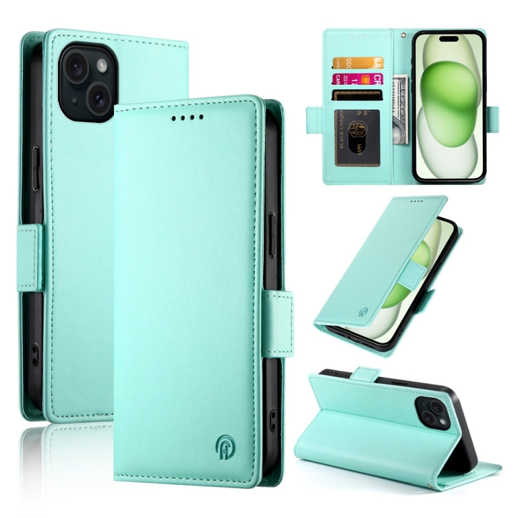 Side Buckle Magnetic Frosted Leather Phone Case, For iPhone 15 Pro Max, For iPhone 15 Pro, For iPhone 15 Plus