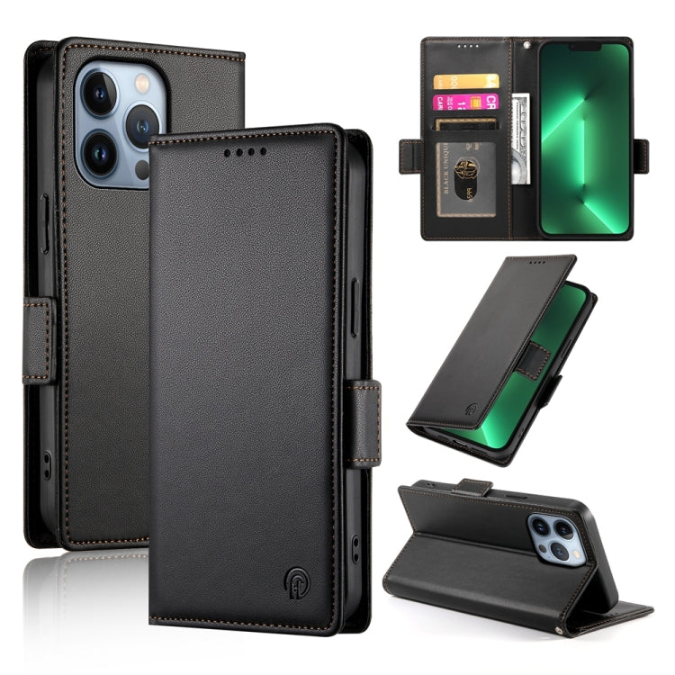 Side Buckle Magnetic Frosted Leather Phone Case, For iPhone 13 Pro, For iPhone 13, For iPhone 13 mini