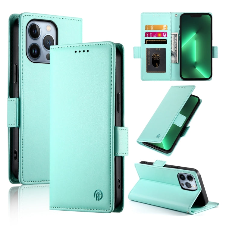 Side Buckle Magnetic Frosted Leather Phone Case, For iPhone 13 Pro, For iPhone 13, For iPhone 13 mini