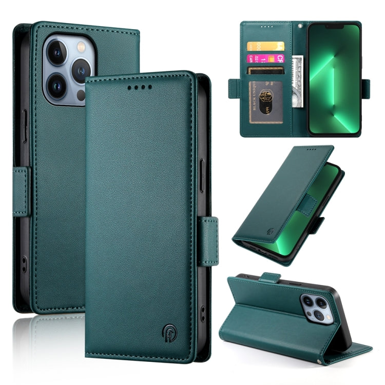 Side Buckle Magnetic Frosted Leather Phone Case, For iPhone 13 Pro, For iPhone 13, For iPhone 13 mini