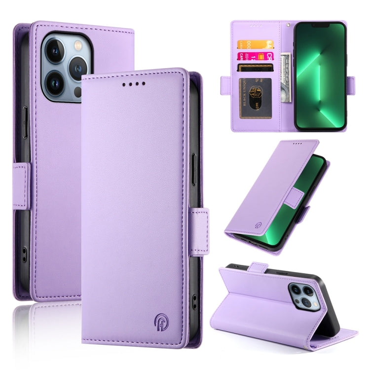 Side Buckle Magnetic Frosted Leather Phone Case, For iPhone 13 Pro, For iPhone 13, For iPhone 13 mini
