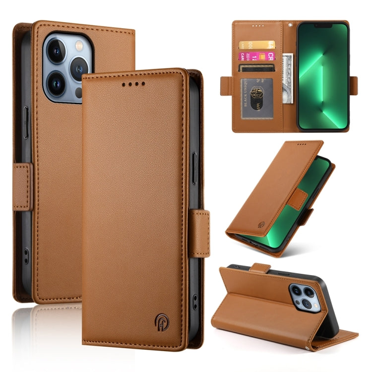 Side Buckle Magnetic Frosted Leather Phone Case, For iPhone 13 Pro, For iPhone 13, For iPhone 13 mini