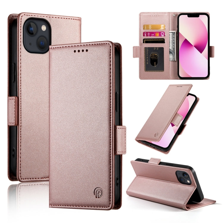 Side Buckle Magnetic Frosted Leather Phone Case, For iPhone 13 Pro, For iPhone 13, For iPhone 13 mini