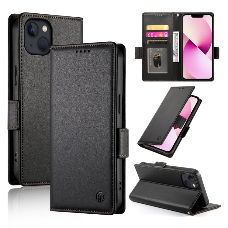 Side Buckle Magnetic Frosted Leather Phone Case, For iPhone 13 Pro, For iPhone 13, For iPhone 13 mini