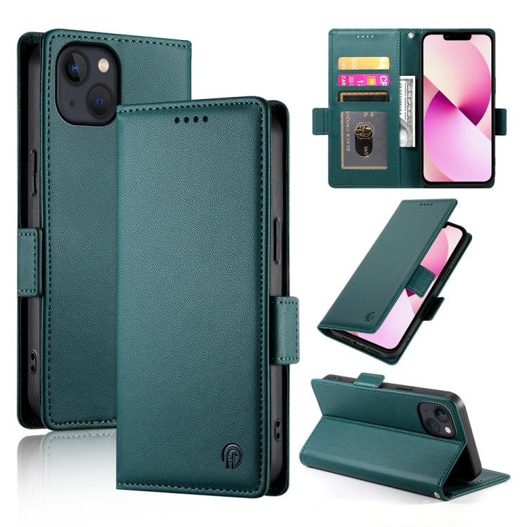 Side Buckle Magnetic Frosted Leather Phone Case, For iPhone 13 Pro, For iPhone 13, For iPhone 13 mini