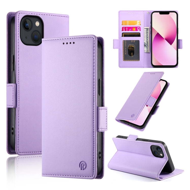 Side Buckle Magnetic Frosted Leather Phone Case, For iPhone 13 Pro, For iPhone 13, For iPhone 13 mini