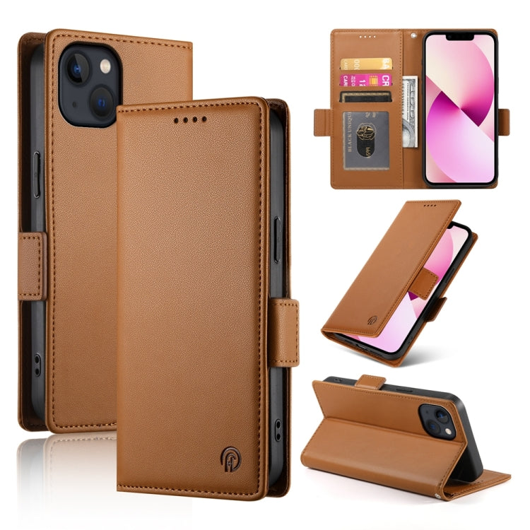 Side Buckle Magnetic Frosted Leather Phone Case, For iPhone 13 Pro, For iPhone 13, For iPhone 13 mini