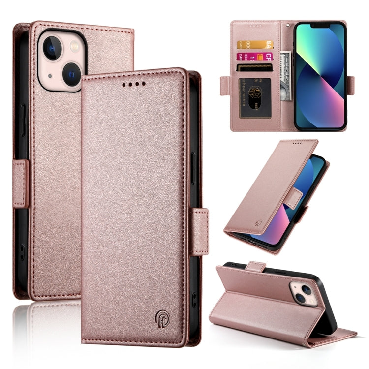 Side Buckle Magnetic Frosted Leather Phone Case, For iPhone 13 Pro, For iPhone 13, For iPhone 13 mini